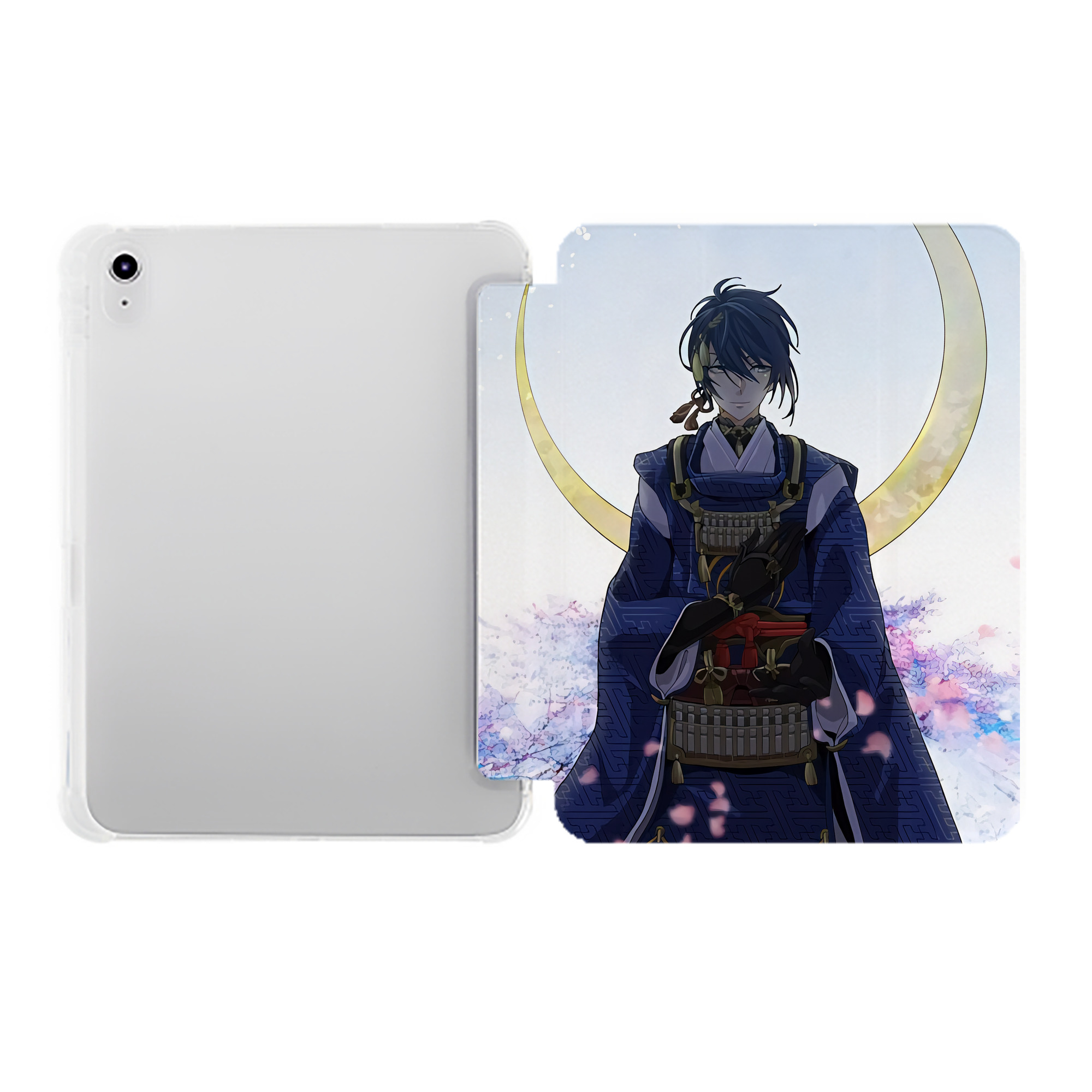 （画像用） 刀剣乱舞 Touken Ranbu IPad ケース ペン収納付き 三つ折りスタンド PUレザー×シリコン 対応機種9.5/10.5/10.9インチ